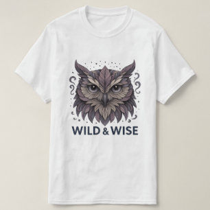 Wild & Wise Owl Art Design T-Shirt