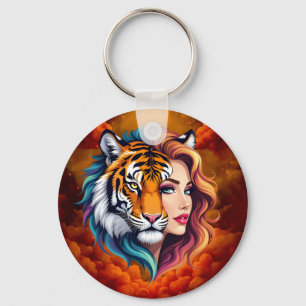 Wild Within – Tiger Spirit Goddess. Key Ring