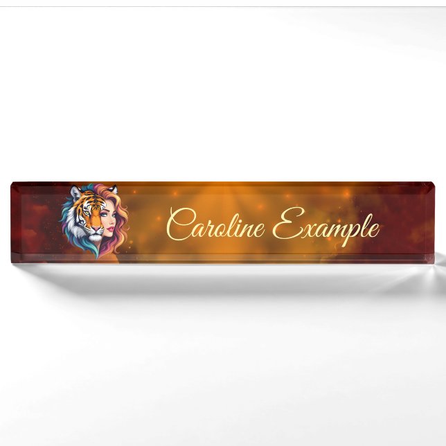 Wild Within – Tiger Spirit Goddess.  Nameplate (Front)