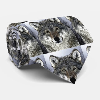 Wild Wolf Eyes Artwork Tie