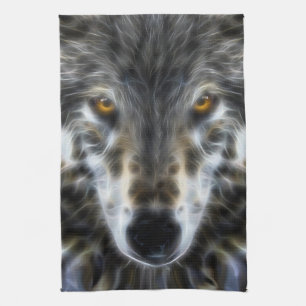 Wild Wolf Inspirational Portrait Tea Towel