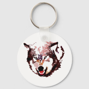 Wild Wolf Key Ring