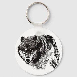 Wild Wolf Key Ring