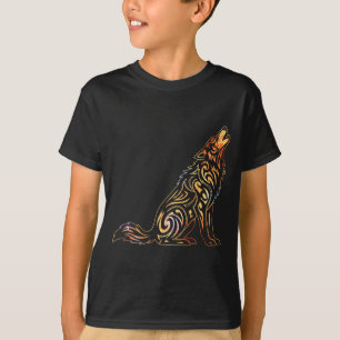 Wild Wolf Pack Retro Vintage Wildlife Lone Colorfu T-Shirt