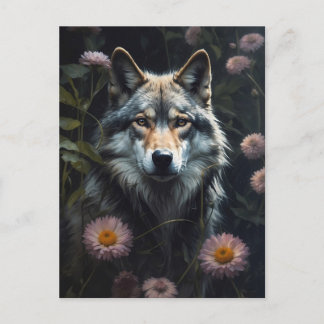 wild wolf postcard