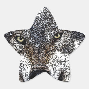 Wild Wolf Star Sticker