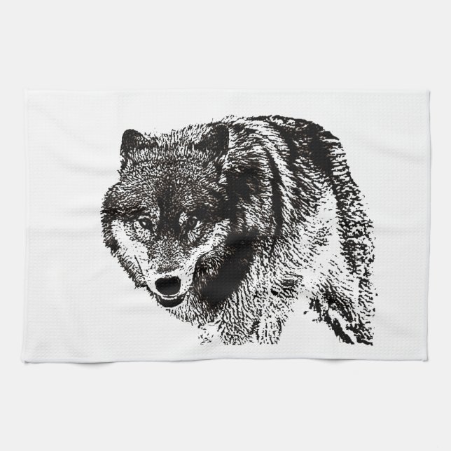 Wild Wolf Tea Towel (Horizontal)