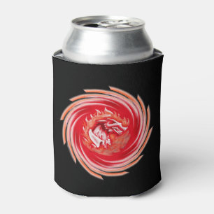 Wild Wolf Whirling black can cooler