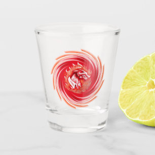 Wild Wolf Whirling clear shot glass