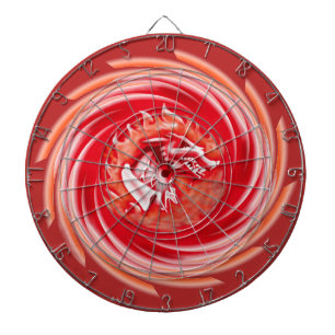 Wild Wolf Whirling red dartboard