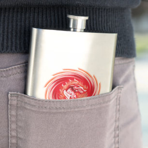 Wild Wolf Whirling stainless steel flask