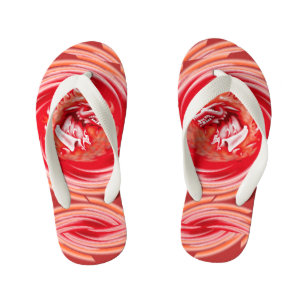 Wild Wolf Whirling toddler red flip flops