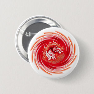 Wild Wolf Whirling white button