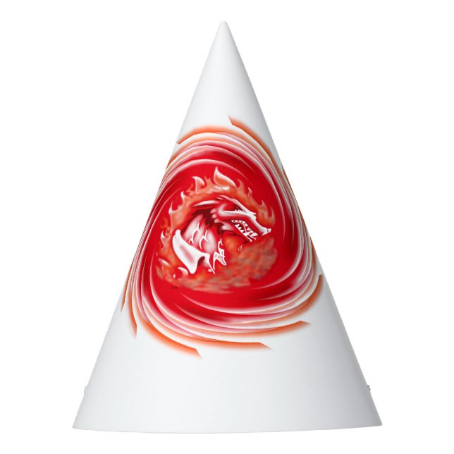 Wild Wolf Whirling white party hats (Front)