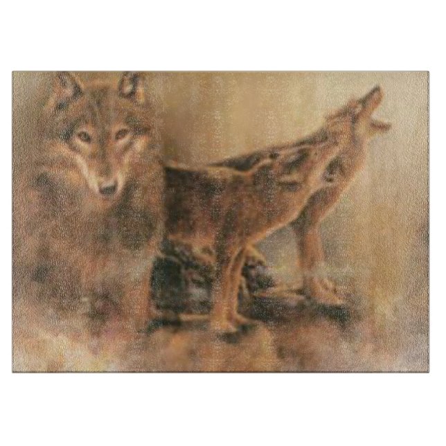 Wild Wolves Cutting Board (Front)