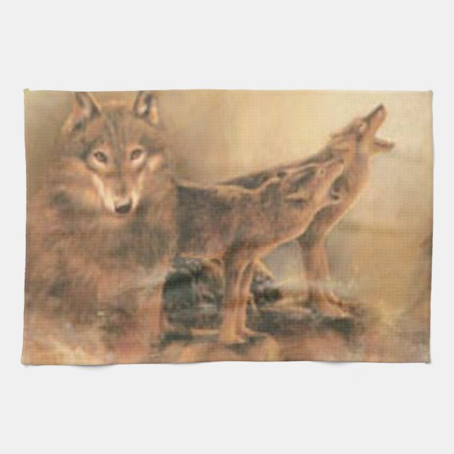 Wild Wolves Kitchen Towel (Horizontal)