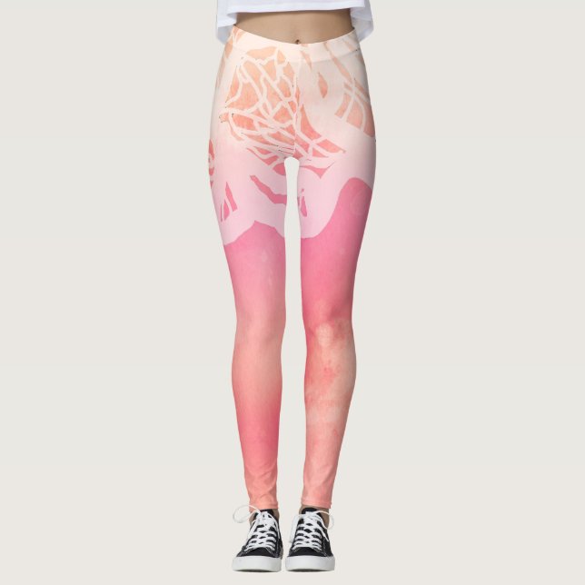 *~* Wild Woman Watercolor Lace Leggings (Front)