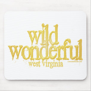 Wild Wonderful West Virginia-Yellow Mouse Mat