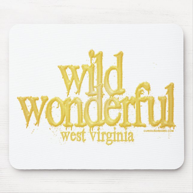 Wild Wonderful West Virginia-Yellow Mouse Mat (Front)
