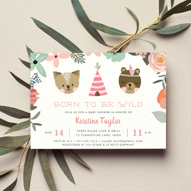 Wild Woodland Baby Shower Invitation (Creator Uploaded)