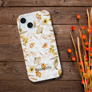 Wild Woodlands Botanicals Personalise Name iPhone 15 Case