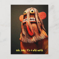 “Wild world” inspiration quote funny face photo