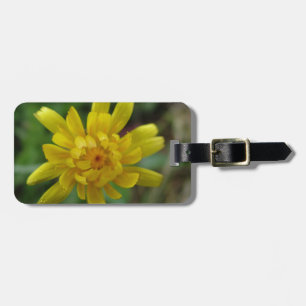 wild yellow daisy flower luggage tag
