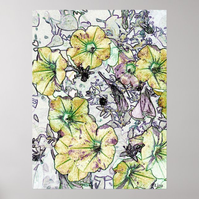 Wild Yellow Flowers by Lina 2013 Poster (Front)