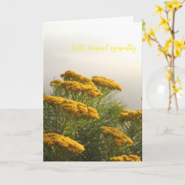 Wild Yellow Flowers South Africa Misty Weather Card (Yellow Flower)
