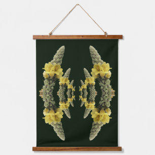 Wild Yellow Mullein Flower Abstract Hanging Tapestry