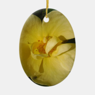 Wild Yellow Rose Ceramic Tree Decoration