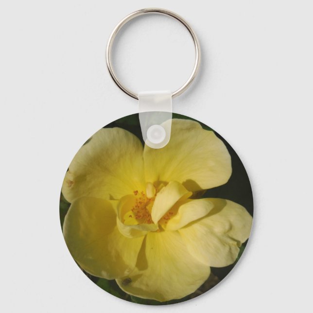 Wild Yellow Rose Key Ring (Front)