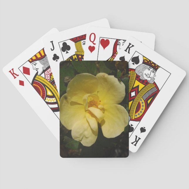 Wild Yellow Rose Playing Cards (Back)