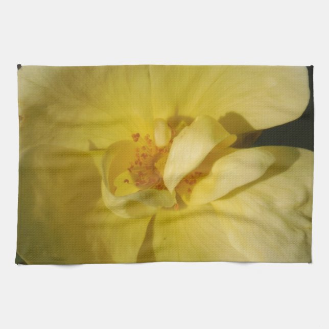 Wild Yellow Rose Tea Towel (Horizontal)