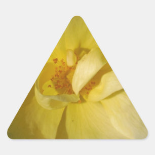 Wild Yellow Rose Triangle Sticker