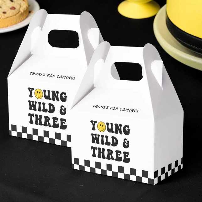 Wild Young and Three Boy 3rd Birthday Favour Box (Creator Uploaded)