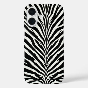 Wild Zebra Pattern iPhone 16 Case