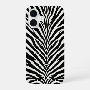 Wild Zebra Pattern iPhone 16 Case