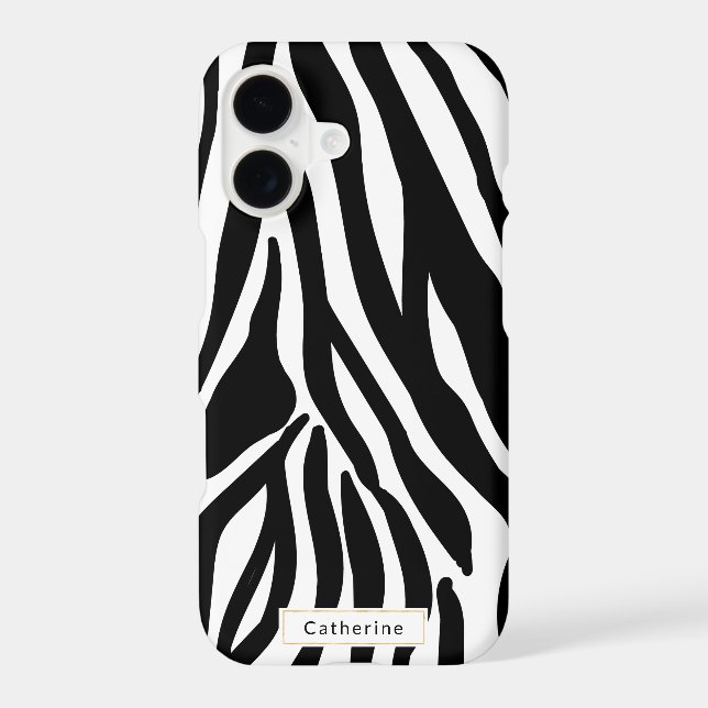 Wild Zebra Print with Name (Back)