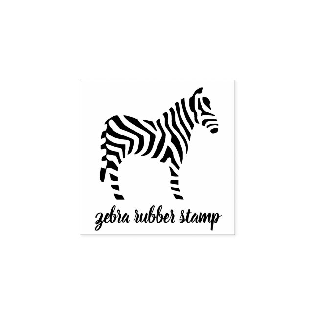 Wild Zebra Rubber Stamp (Imprint)