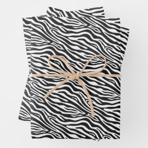 Wild Zebra Stripes Seamless Pattern Wrapping Paper Sheet