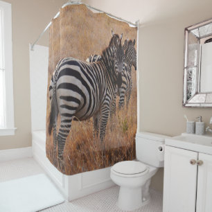 Wild Zebras Shower Curtain