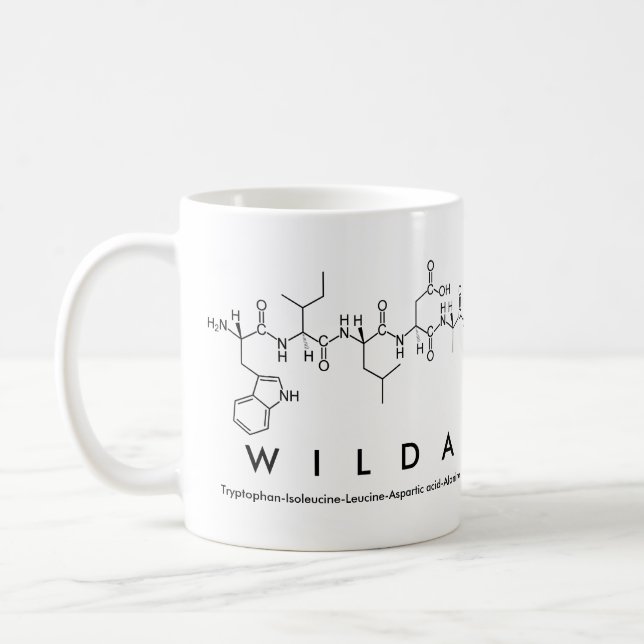 Wilda peptide name mug (Left)