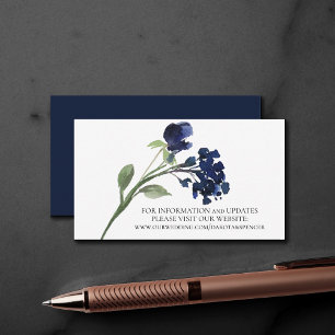 Wildbloom Classic Blue Bohemian Flowers Website Enclosure Card