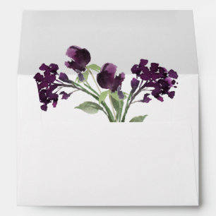 Wildbloom   Deep Purple Bohemian Return Address Envelope