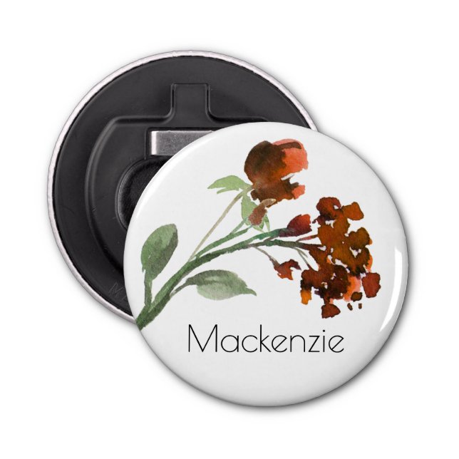 Wildbloom | Terracotta Orange Bohemian Custom Bottle Opener (Front)