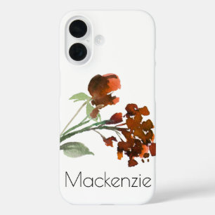 Wildbloom   Terracotta Orange Bohemian Custom iPhone 16 Case