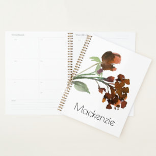 Wildbloom Terracotta Orange Bohemian Custom Planner