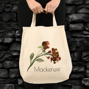 Wildbloom   Terracotta Orange Bohemian Custom Tote Bag