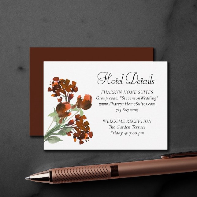 Wildbloom | Terracotta Orange Bohemian Details Enclosure Card (Creator Uploaded)